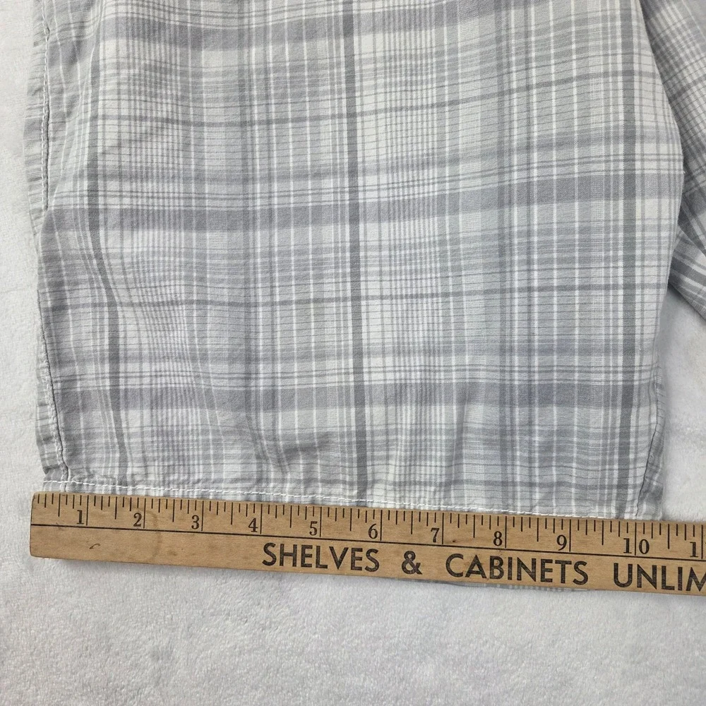 Lee Dungarees Shorts Men 32 Gray Plaid Cotton Casual Flat‎ Front Good